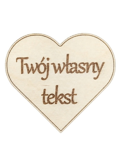 Serce z Drewna Grawerowane z Twoim Tekstem – Topper, Zawieszka, Ozdoba