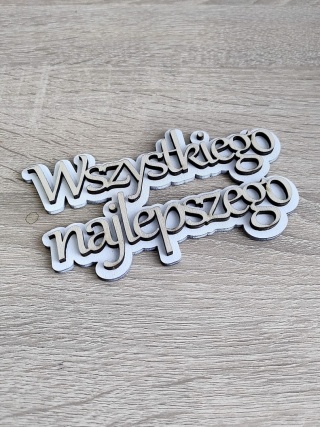 Topper i Napis Drewniany z Własnym Napisem | Dekoracja 10-40 cm