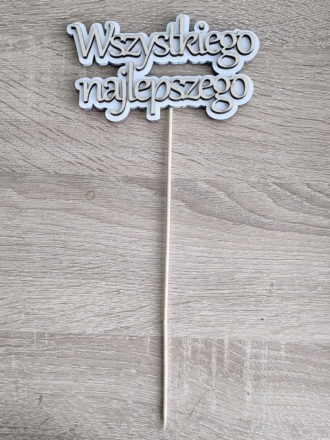 Topper i Napis Drewniany z Własnym Napisem | Dekoracja 10-40 cm